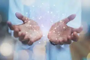 Connected cloud network in hands