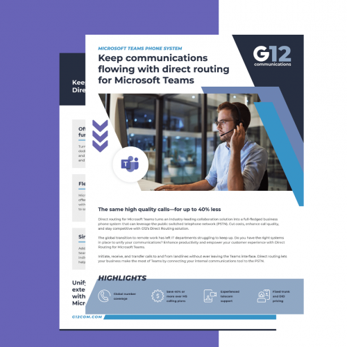 G12 Direct Routing for MS Teams Datasheet