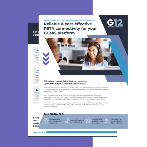 G12 Integration Services - SIP Trunking For CCaaS Datasheet